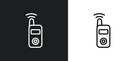 transmitter line icon in white and black colors. transmitter flat vector icon from transmitter collection for web, mobile apps and ui.