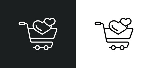 solidarity purchase line icon in white and black colors. solidarity purchase flat vector icon from solidarity purchase collection for web, mobile apps and ui.