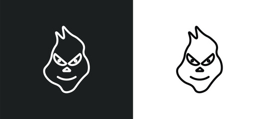 line icon in white and black colors. flat vector icon from collection for web, mobile apps and