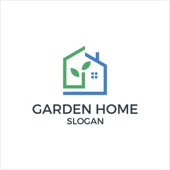 garden home creative agency logo vector
