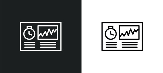 hash rate line icon in white and black colors. hash rate flat vector icon from hash rate collection for web, mobile apps and ui. - obrazy, fototapety, plakaty