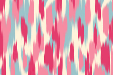 Uzbek ikat pattern and fabric in Uzbekistan. Abstract background for wallpaper, textures, textile, wrapping paper.