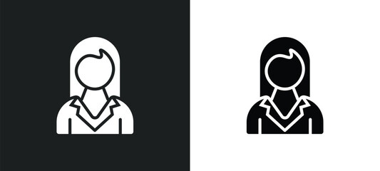 line icon in white and black colors. flat vector icon from collection for web, mobile apps and