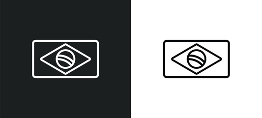 brazil line icon in white and black colors. brazil flat vector icon from brazil collection for web, mobile apps and ui.