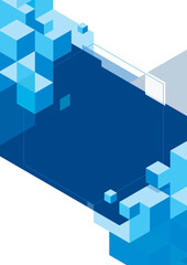 Cube geometry poster background template