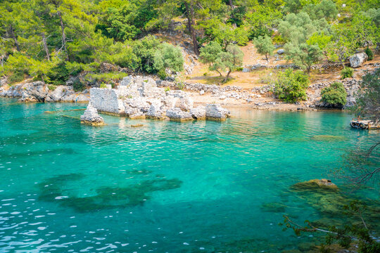 Cleopatra Bath Bay near Fethie in Turkey