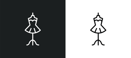 fashion line icon in white and black colors. fashion flat vector icon from fashion collection for web, mobile apps and ui.