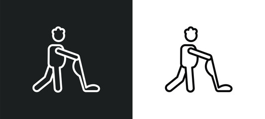 man vacuum line icon in white and black colors. man vacuum flat vector icon from man vacuum collection for web, mobile apps and ui.