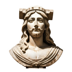 Statue of Jesus Christ isolated on transparent background. Generative AI	