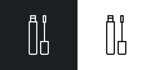 concealer line icon in white and black colors. concealer flat vector icon from concealer collection for web, mobile apps and ui.