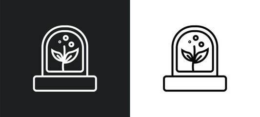 artificial atmosphere line icon in white and black colors. artificial atmosphere flat vector icon from artificial atmosphere collection for web, mobile apps and ui.
