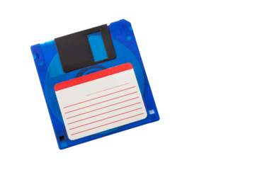 computer floppy disk, isolated on a white background, with copy space