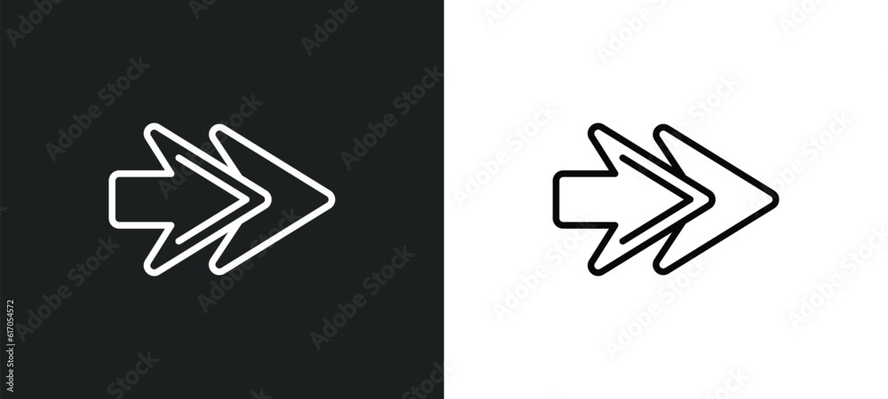 Poster next line icon in white and black colors. next flat vector icon from next collection for web, mobile