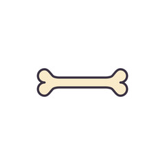 Bone related vector line icon. Chew toy. Isolated on white background. Vector illustration. Editable stroke