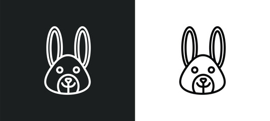 animal line icon in white and black colors. animal flat vector icon from animal collection for web, mobile apps and ui.