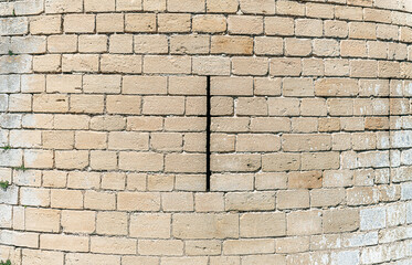 Arrowslit of an old French medieval castle