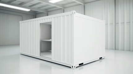 Mobile office buildings or container site office for construction site. Shipping container. Portable house and office cabins,Generative AI illustration