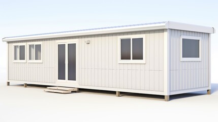 Mobile office buildings or container site office for construction site. Shipping container. Portable house and office cabins,Generative AI illustration