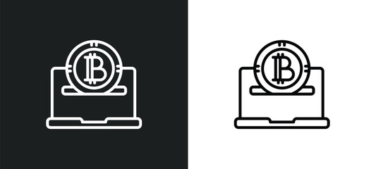 e-business line icon in white and black colors. e-business flat vector icon from e-business collection for web, mobile apps and ui.