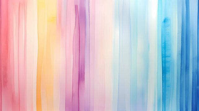 Vertical watercolor lines background. Generative AI.