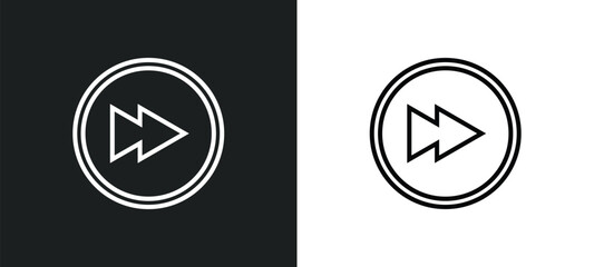 next page line icon in white and black colors. next page flat vector icon from next page collection for web, mobile apps and ui.