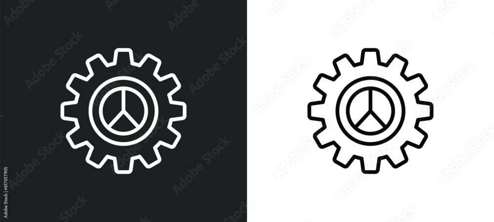 Poster user ting interface line icon in white and black colors. user ting interface flat vector icon from u