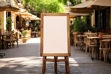 Roadside Cafe Menu Stand in Aix en Provence - Outdoor Street Restaurant in PACA, France