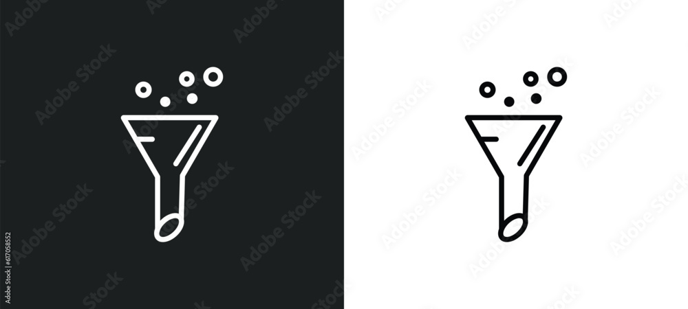 Poster selective line icon in white and black colors. selective flat vector icon from selective collection 