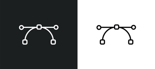 anchor point line icon in white and black colors. anchor point flat vector icon from anchor point collection for web, mobile apps and ui. © IconArt