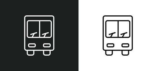 public transportation line icon in white and black colors. public transportation flat vector icon from public transportation collection for web, mobile apps and ui.