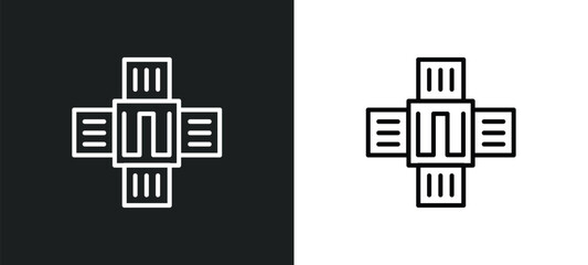 naensor line icon in white and black colors. naensor flat vector icon from naensor collection for web, mobile apps and ui.