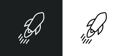quick line icon in white and black colors. quick flat vector icon from quick collection for web, mobile apps and ui.