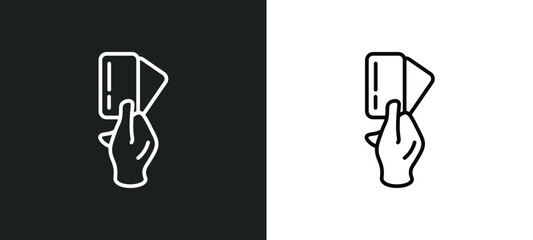 amonestation line icon in white and black colors. amonestation flat vector icon from amonestation collection for web, mobile apps and ui.