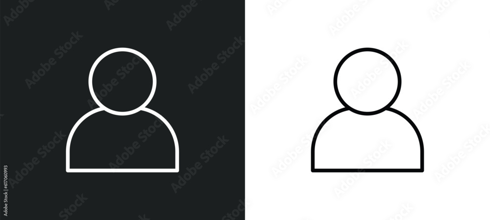 Poster characters line icon in white and black colors. characters flat vector icon from characters collecti