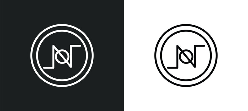nihilism line icon in white and black colors. nihilism flat vector icon from nihilism collection for web, mobile apps and ui.