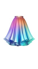Creative Skirt clothes with colorful pattern. Women casual fashion clothing. Vibrant style illustration. Generative AI