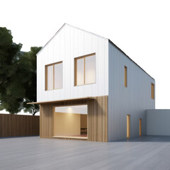 Luxurious modern house isolated on transparent or white background