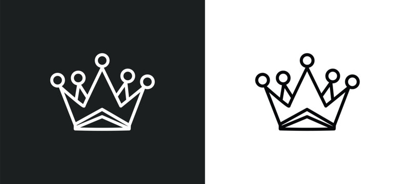 empress line icon in white and black colors. empress flat vector icon from empress collection for web, mobile apps and ui.