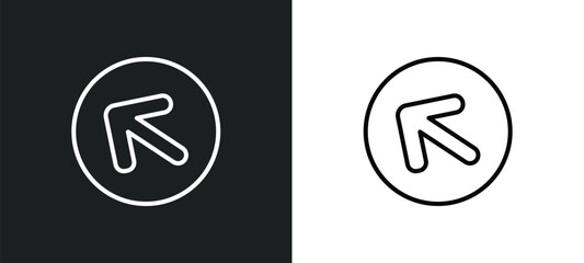 arrowup line icon in white and black colors. arrowup flat vector icon from arrowup collection for web, mobile apps and ui.