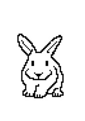 토끼 픽셀아트 투명 누끼 rabbit 인형 귀여운 동물 animal 토깽이 깡총 캐릭터