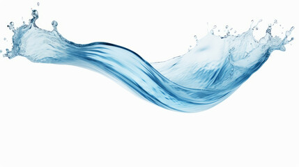 A blue wave on a white background