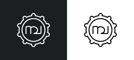 tamil language line icon in white and black colors. tamil language flat vector icon from tamil language collection for web, mobile apps and ui.