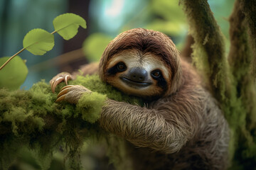 Sloths are a group of slow-moving, tree-dwelling mammals known for their relaxed and leisurely lifestyle. 
