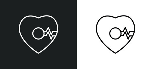 beat line icon in white and black colors. beat flat vector icon from beat collection for web, mobile apps and ui.