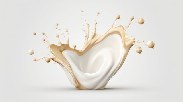 A heart-shaped splash of milk