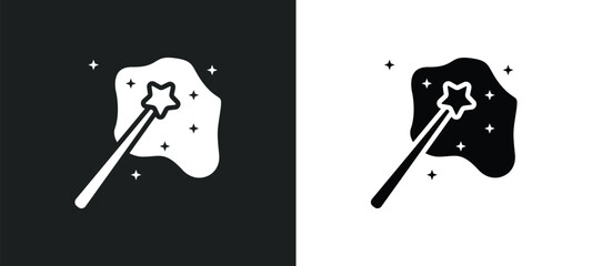 line icon in white and black colors. flat vector icon from collection for web, mobile apps and