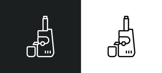 cold-pressed juicer line icon in white and black colors. cold-pressed juicer flat vector icon from cold-pressed juicer collection for web, mobile apps and ui.