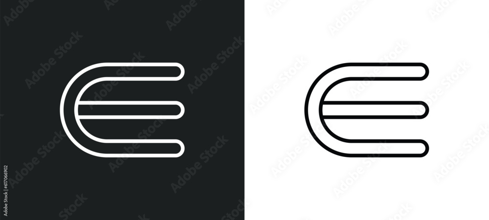 Poster is an element of line icon in white and black colors. is an element of flat vector icon from is an e