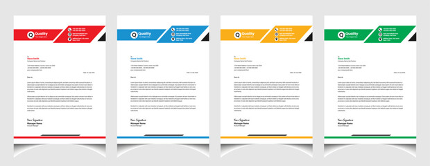Creative business letterhead template design with a4 size. Minimalist professional letterhead layout.