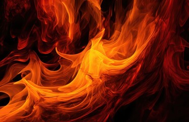 Beauty and power of flames in vibrant colors. Generative AI